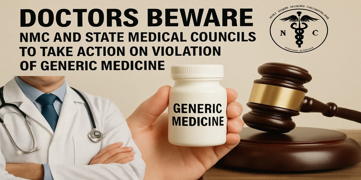 “Doctors Beware: NMC &amp; State Medical Councils to Take Action on Violation of Generic Drug Prescription Rules”