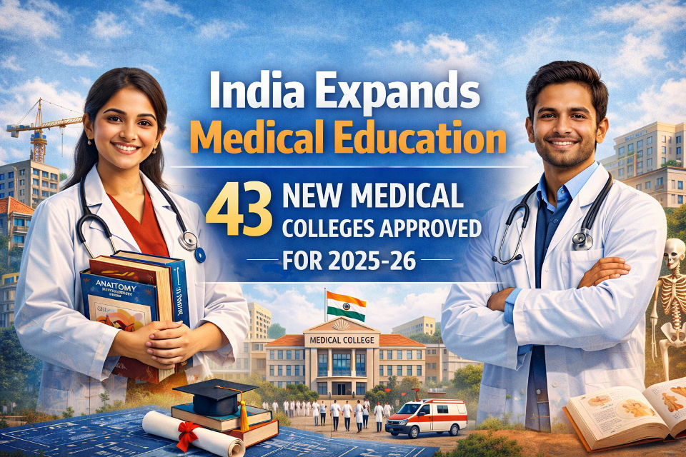 India Expands Medical Education: 43 New Medical Colleges Approved for 2025–26