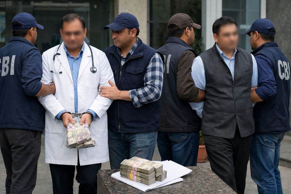 CBI Busts ₹3 Lakh Bribery Racket: Medical Officer & Noida Hospital Executive Arrested