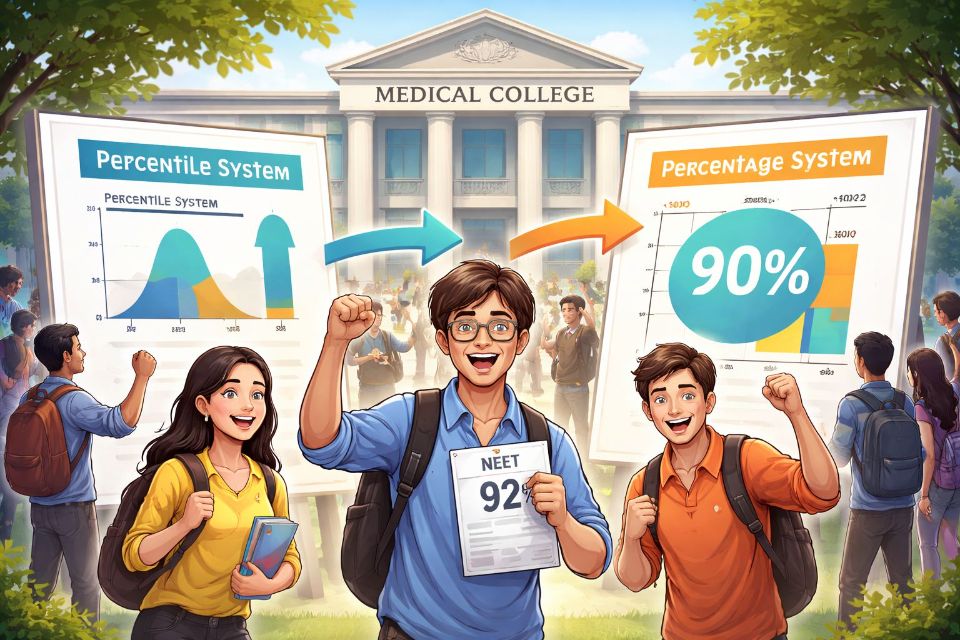 NEET Eligibility Reform Proposed: Shift from Percentile to Percentage System for MBBS Admissions