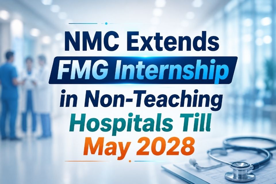 NMC Extends FMG Internship in Non-Teaching Hospitals Till May 2028: Major Relief for Foreign Medical Graduates