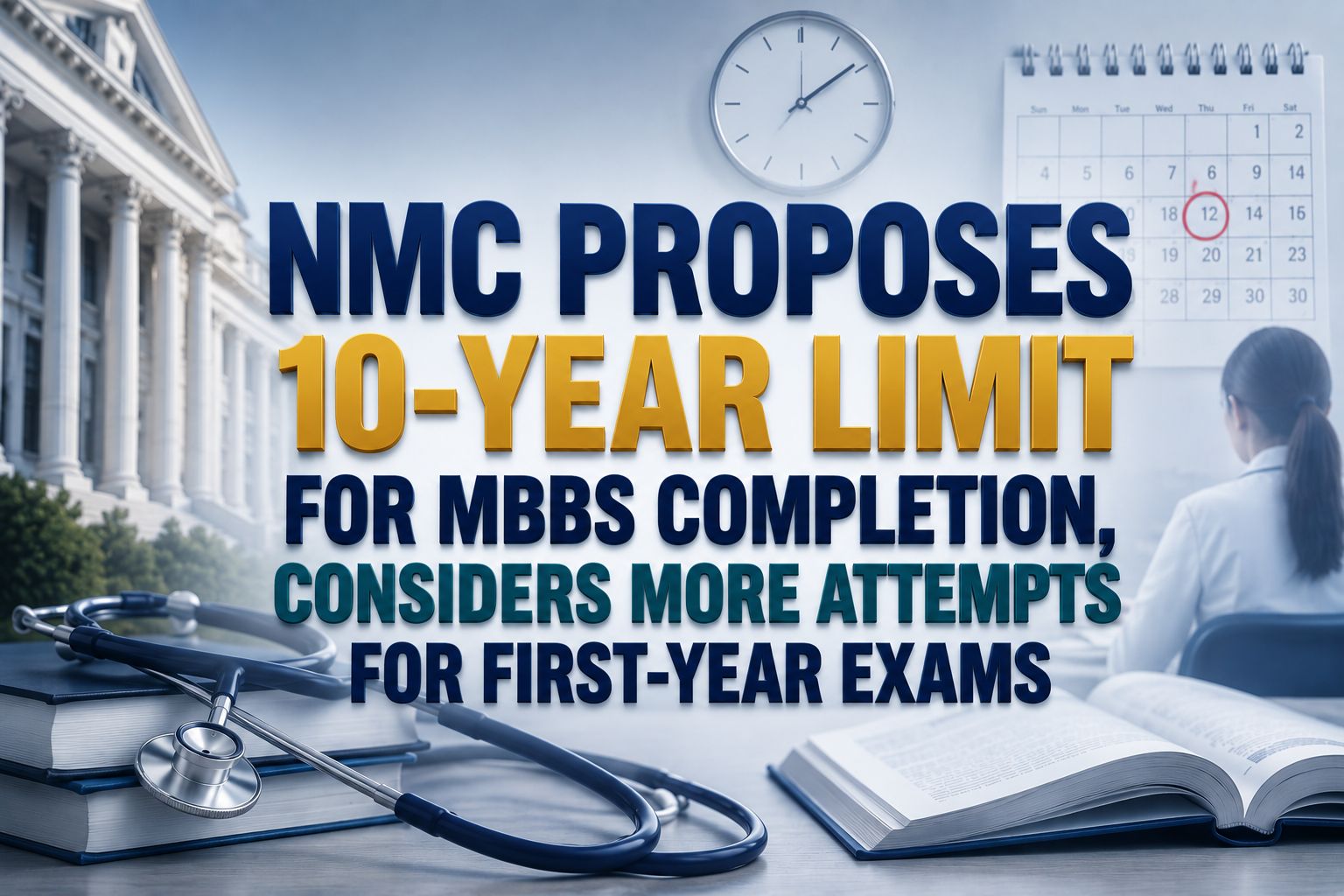 NMC Proposes 10-Year Limit for MBBS Completion, Considers More Attempts for First-Year Exams