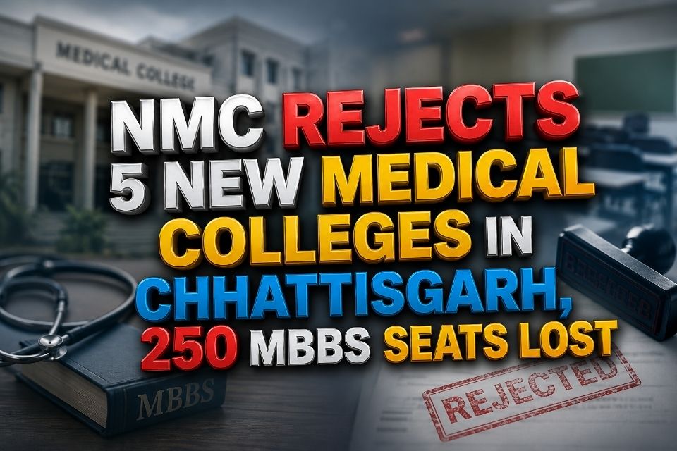 NMC Rejects Proposals for Five New Medical Colleges in Chhattisgarh, Resulting in Loss of 250 MBBS Seats