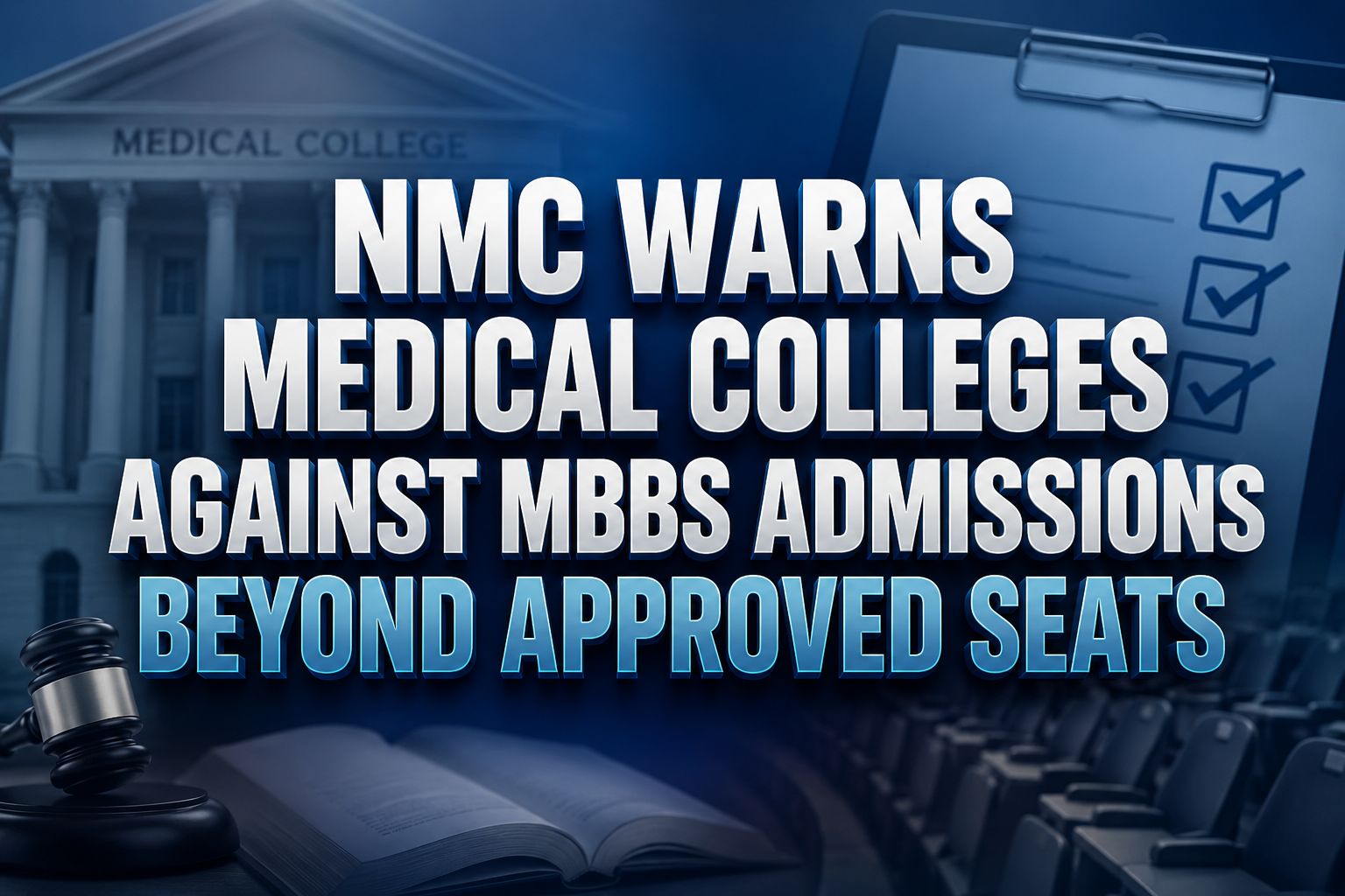 NMC Warns Medical Colleges Against MBBS Admissions Beyond Approved Seats for 2026–27
