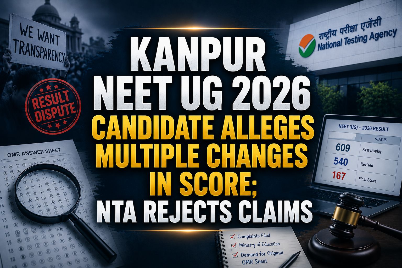 Kanpur NEET UG 2026 Candidate Alleges Multiple Score Changes; NTA Rejects Claims