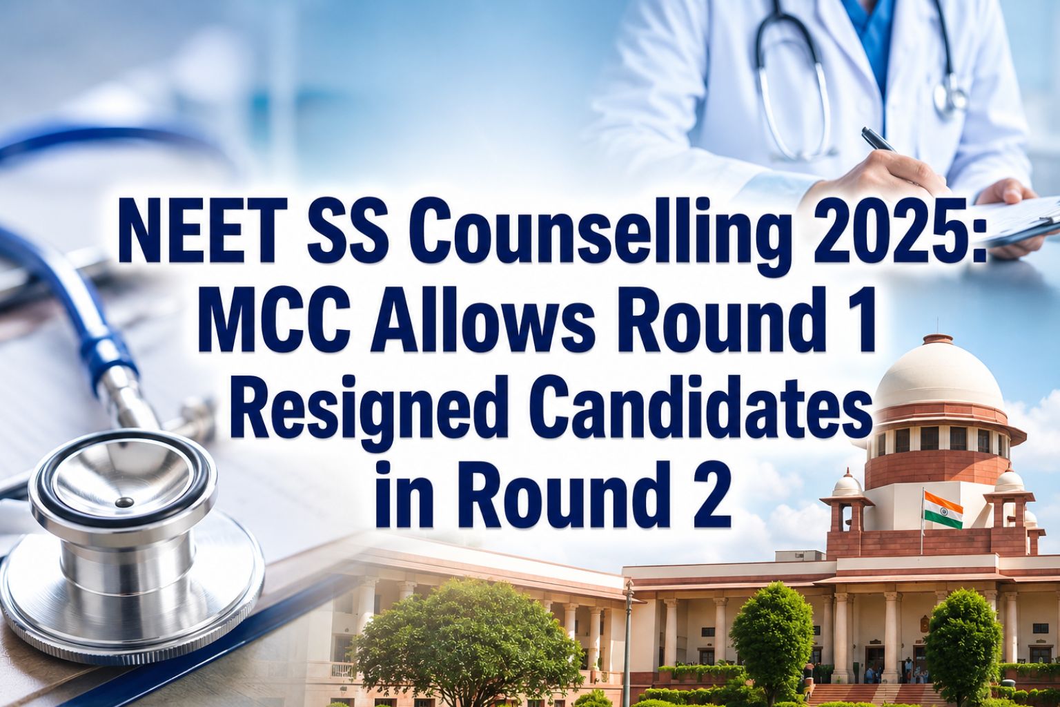 NEET SS Counselling 2025: MCC Allows Round 1 Resigned Candidates to Participate in Round 2