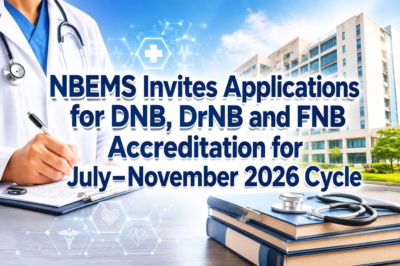 NBEMS Invites Applications for DNB, DrNB and FNB Accreditation for July–November 2026 Cycle